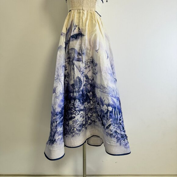 Zimmermann Wylie shirred printed linen midi dress - Picture 10 of 11